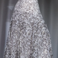 Spaghetti Strap Floral Midi Evening Dress, Ditsy Print Chiffon Bridesmaid Gown gh9908