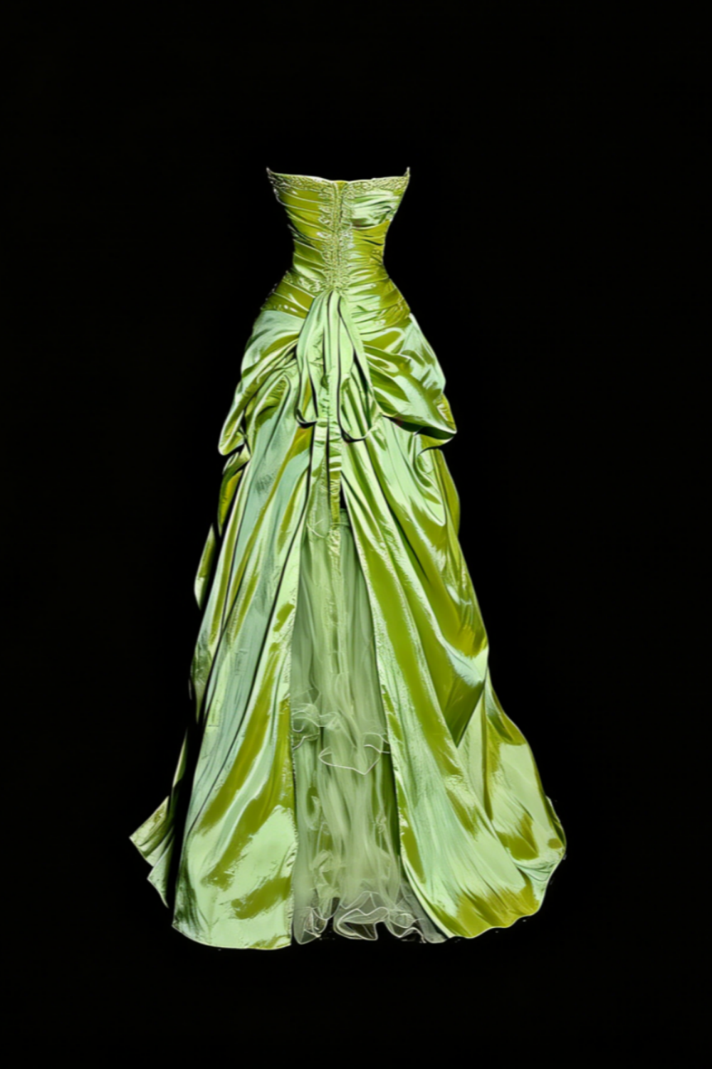 Green Retro Elegant Long Princess Dress, Evening Gown, Ball Gown gh3444