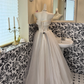 Ivory Strapless Waist-Cinched Full Flared Minimalist Elegant Romantic Dress, Wedding Gown gh7521