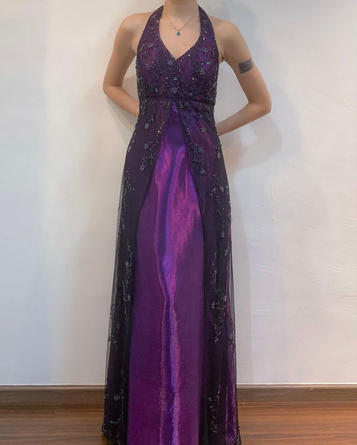 Lila Elegante Mode Exquisite Strap Lange Tüll Ballkleid Abendkleid Partykleid Ballkleid gh3589