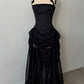 Black Vintage-Style Delicate Lace Long Evening Dress gh6881