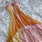 Robe de soirée longue en mousseline de soie rose orange élégante fantaisie robe de soirée robe de conte de fées gh3178