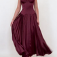 Satin Bridesmaid Dress - Strapless Corset Waist Pleated Full Skirt Slim Gown gh6975