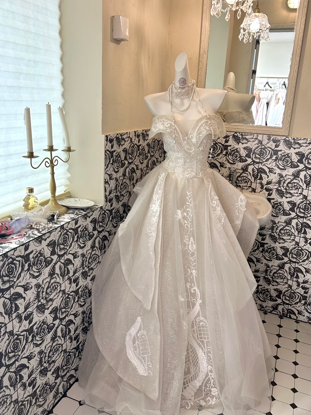 Ivory Strapless Cinched Waist Full Flared Skirt Long Elegant Romantic Dress, Wedding Gown gh7786