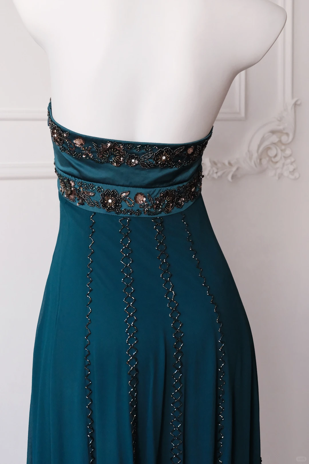 Women Teal Green Halter Short Prom Dress Vintage Bronze Beading Irregular Handkerchief Hem Cocktail Gown gh9562