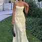 Ivory Tulle Spaghetti Strap Elegant Long Evening Gown Party Dress gh3014
