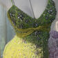 Avocado Green Heavy Beaded Rhinestone Mermaid Prom Dress, Sweetheart Spaghetti Strap Tulle Long Evening Gown, Gradient Green Formal Party Dress gh9491