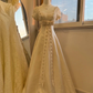 ✨Girlhomeshops-V Neck Short Sleeve Beaded Lace Satin Ball Gown Wedding Dress gh10276