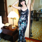 Navy Blue Spaghetti Strap Vintage Slim Fit Sexy Long Prom Gown, Evening Party Dress gh8358