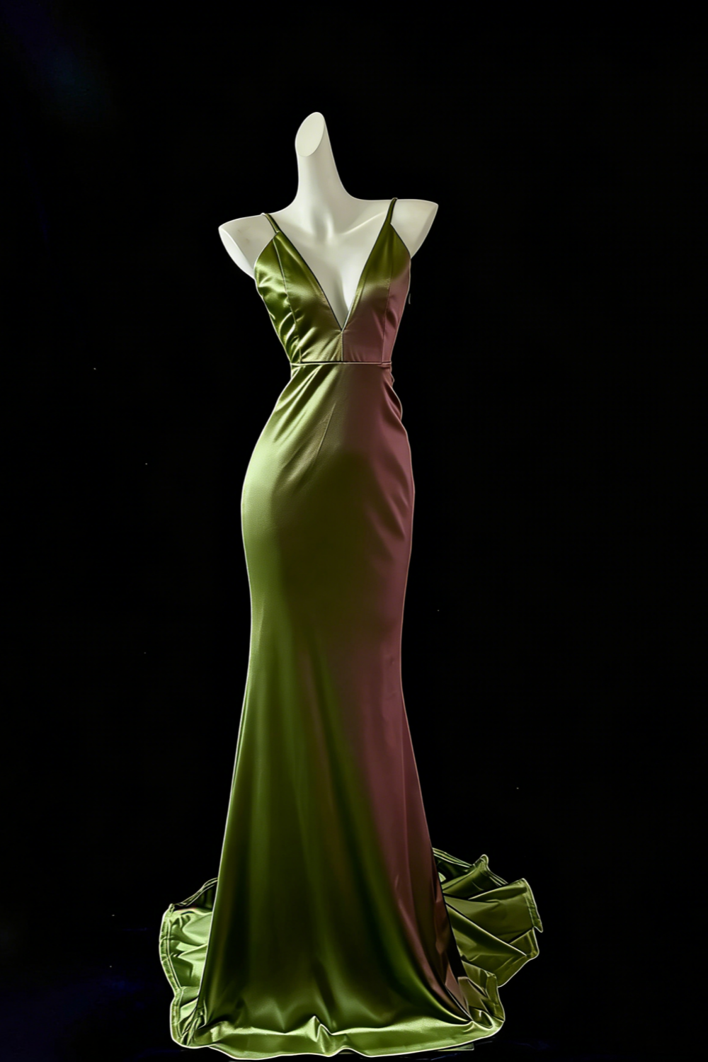 Robe de soirée longue en satin blanc style sirène, élégante, gh4474
