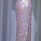 ✨Girlhomeshops-Strapless Rhinestone Mermaid Prom Dress, Iridescent Sequin Long Evening Gown gh9926