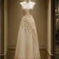 ✨Girlhomeshops-Cream White 3D Floral Pearl Tassel Sleeveless A-line Qipao Cheongsam gh10409