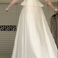 New Chinese Style Two‑Piece Prom Evening Gown Beige Satin Stand Collar Short Sleeve Dress Beaded Tassel Detail A‑Line Long Skirt for Wedding Guest Banquet Formal Occasion gh8943