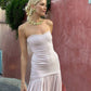 Robe de soirée longue en tulle rose simple et élégante gh3017