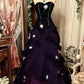 Robe de soirée longue en tulle violet, rose, bleu, dégradé, mode rétro, élégante, délicate, florale, perles, douce et élégante, longueur au sol, gh4156