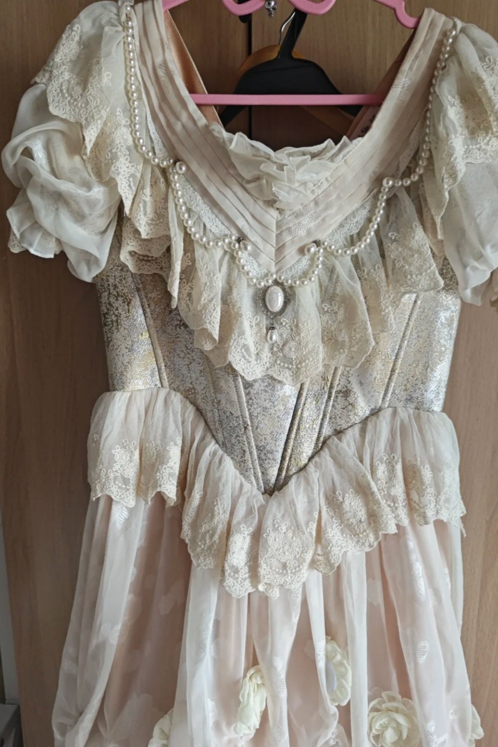 girlhomeshops-Weißes Prinzessinnen-Palast-Tüll-Lang- und Bodenballkleid für Erwachsene, Zeremoniekleid gh5906
