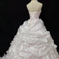 Blush Pink Strapless Romantic Gown, Fitted Waist, Fluffy Tiered Skirt, Wedding Dress & Bridal Gown gh8181