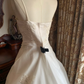 White One Shoulder Spaghetti Strap Fitted Waist Puffy Ball Gown, Birthday Party Dress, Wedding Bridal Gown gh7272