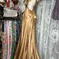 Gold Halter Neck Fitted Waist Slim Sexy Long Prom Dress, Evening Gown gh7199