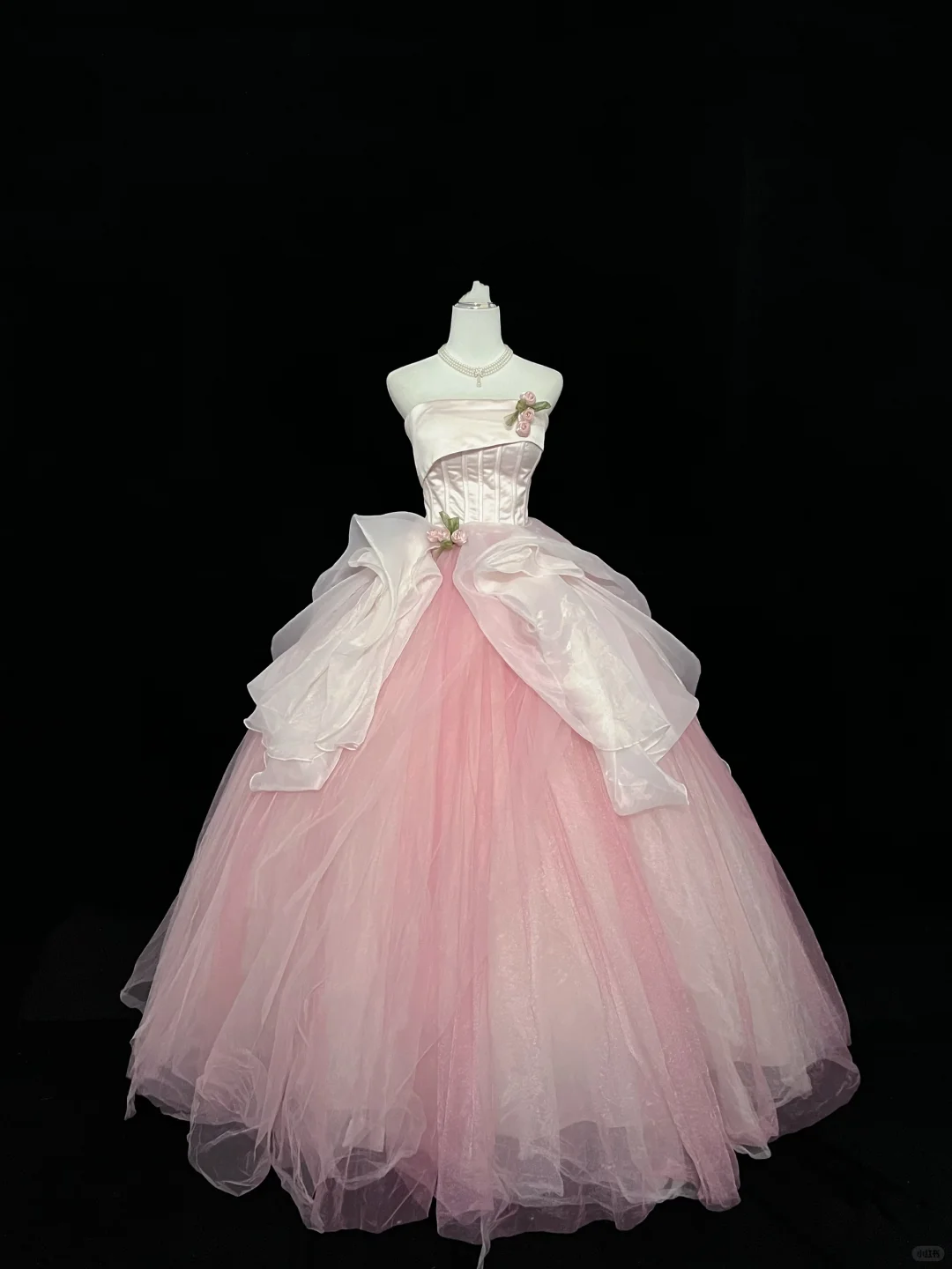 Blush Pink Strapless Cinched Waist Voluminous Princess Skirt Romantic Dress, Wedding Gown gh7922