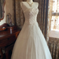 White Strapless Fitted Waist Voluminous Skirt Prom Gown, Birthday Party Dress, Wedding Bridal Gown gh7273