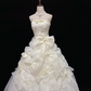 Light Apricot Strapless Romantic Gown With Bow Detail, Cinched Waist, Flowy Voluminous Skirt, Wedding Dress & Bridal Gown gh8182