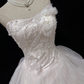 Blush Pink Strapless Romantic Dress With Rhinestones, Cinched Waist, Voluminous Tiered Skirt, Wedding Gown gh8097