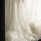 White strapless fitted waist vintage-style elegant ball gown, evening gown gh7127