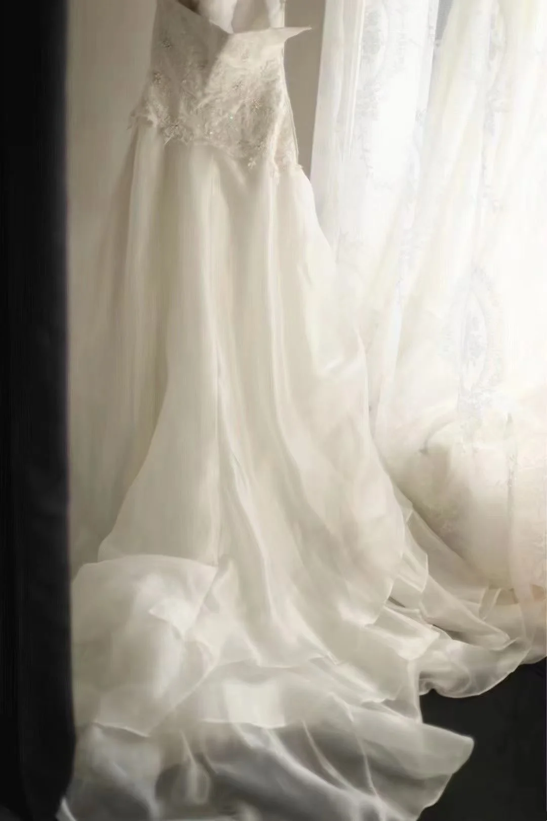 White strapless fitted waist vintage-style elegant ball gown, evening gown gh7127