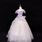 Lavender Off-the-Shoulder Cinched Waist Voluminous Princess Skirt Long Romantic Dress, Wedding Gown gh7874