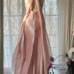 Pink Elegant Exquisite Rhinestone Long Satin Chiffon Ball Gown Evening Dress Party Dress Birthday Dress Date Dress gh4163