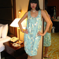 Light Sky Blue Crew Neck Sequin Vintage Luxury Prom Gown, Evening Party Dress gh8364
