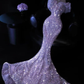 ✨Girlhomeshops-Lavender Sparkly Mermaid Prom Dress 3D Floral Halter Gown gh10185