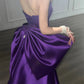 Purple Pretty Elegant Fashion Spaghetti Strap Long Satin Ball Gown Evening Dress Party Dress gh3543