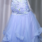 ✨Girlhomeshops-Lavender Strapless Floral Mermaid Prom Gown Ruffle Tulle Long Evening Dress gh10098