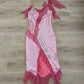 Pink Gorgeous Shiny Long Elegant Ruffle Sequin Ball Gown Evening Dress Party Dress gh3258