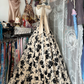 Vintage Rose Halter Neck Fitted Waist Elegant A-Line Skirt Prom Dress, Evening Gown gh7200