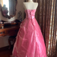 Light Pink Strapless Fitted Waist Voluminous Skirt Prom Gown, Birthday Party Dress gh7274