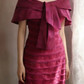 Rose pink strapless shawl vintage elegant short ball gown, evening ball dress gh7128
