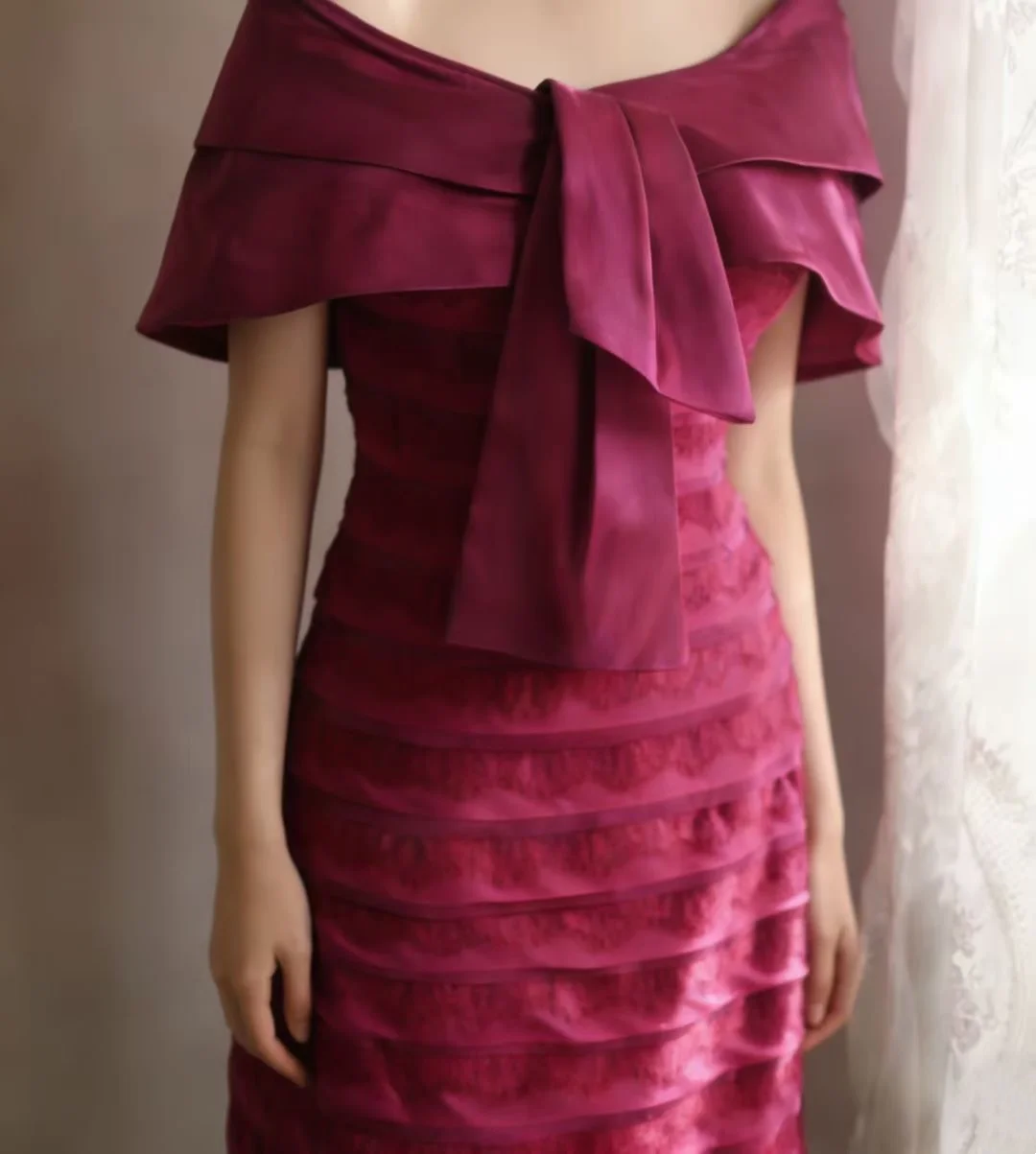 Rose pink strapless shawl vintage elegant short ball gown, evening ball dress gh7128