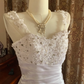White Spaghetti Strap Waist-Cinched Slim Elegant Vintage Long Prom Dress, Graduation Gown, Wedding Dress gh7244