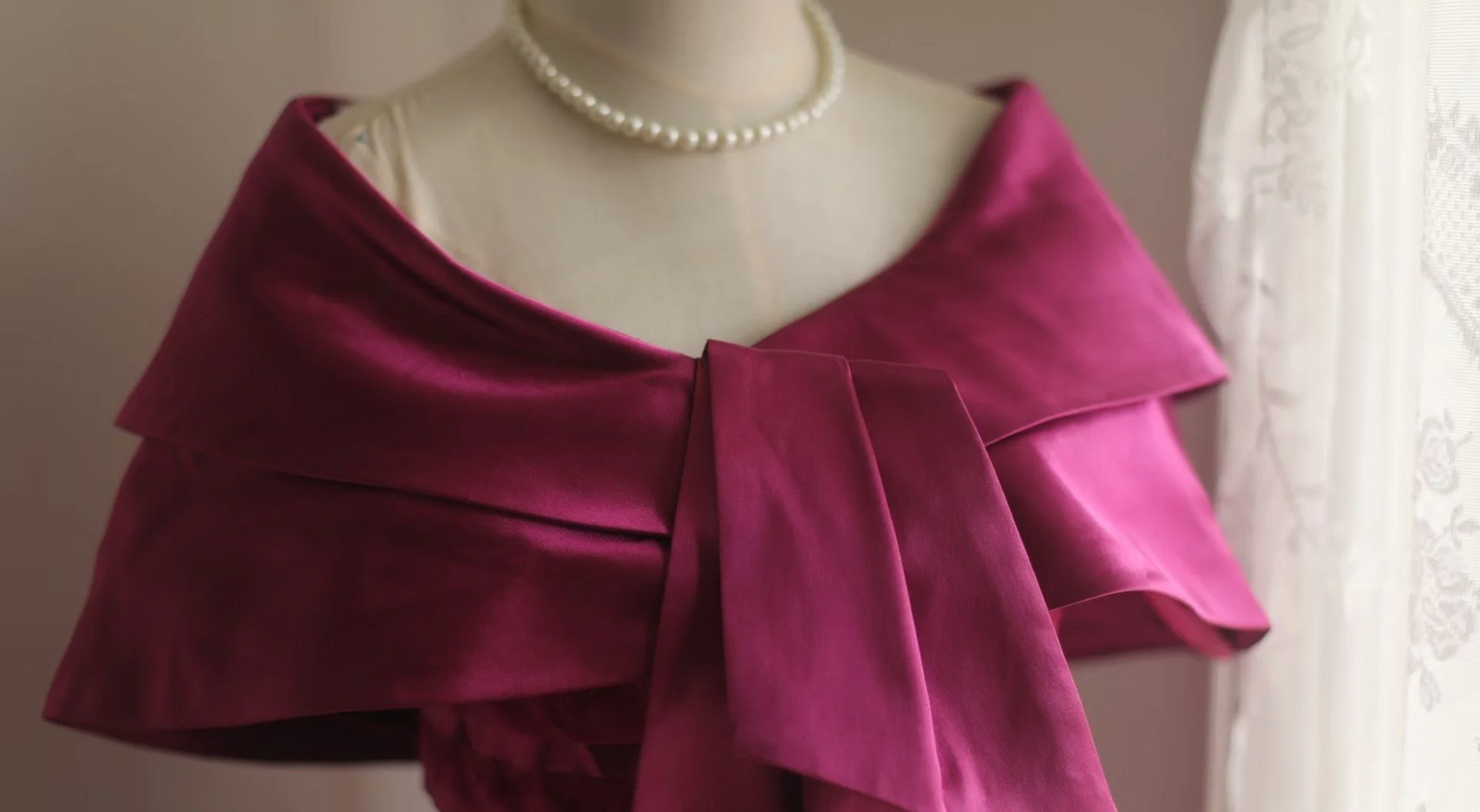 Rose pink strapless shawl vintage elegant short ball gown, evening ball dress gh7128