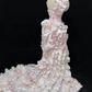 Blush Pink Floral One-shoulder Elegant Luxury Romantic Gown, Fitted Waist, Wedding Dress & Bridal Gown gh8183