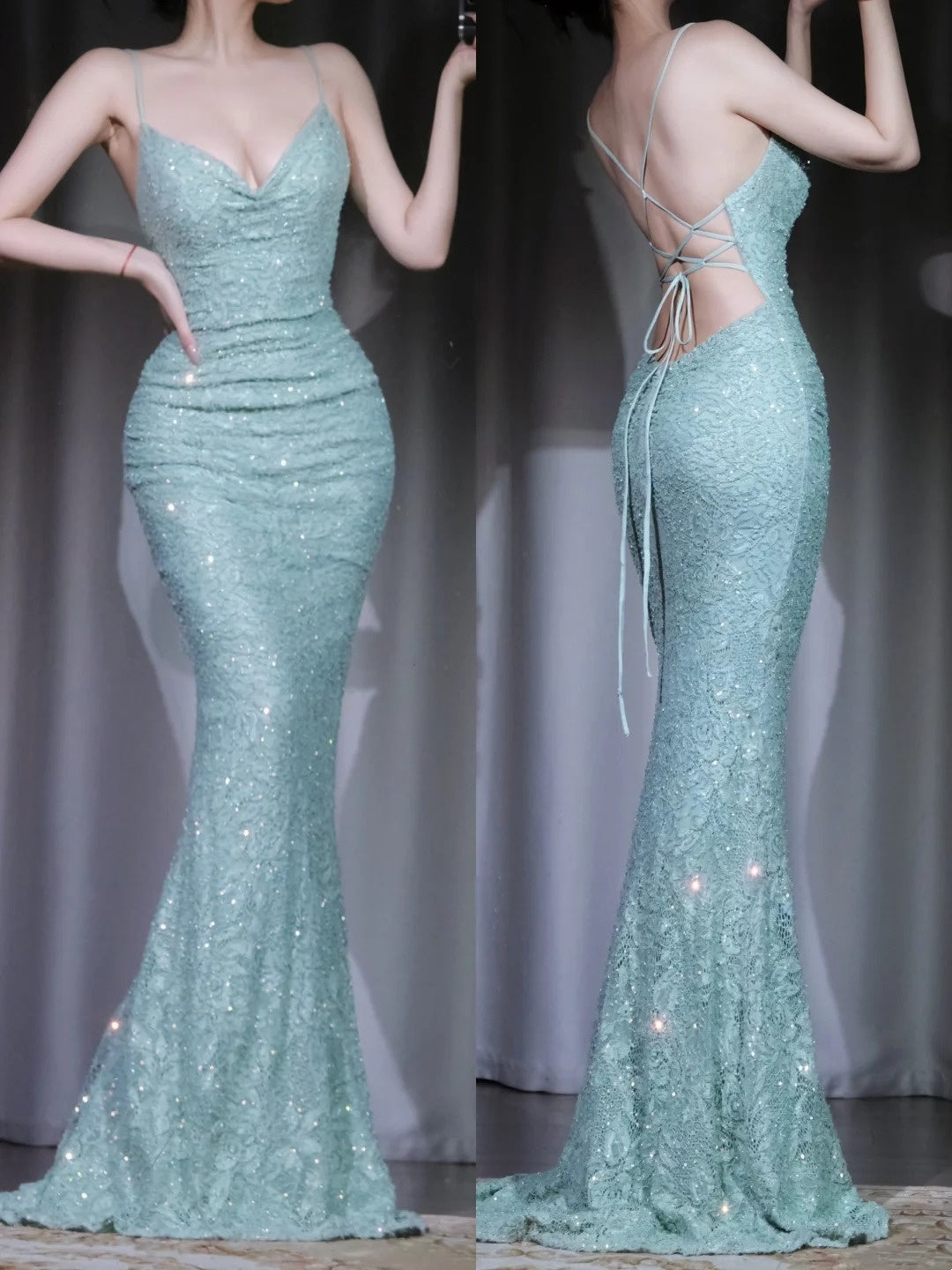 Neues modisches Retro-Abendkleid, romantisches Kleid, Date-Kleid, langes Partykleid gh6519