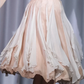 ✨Girlhomeshops-Nude Spaghetti Strap Sweetheart Chiffon Dress Boned Beaded Midi Ruffle Party Gown gh10056