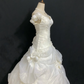 Off-White Off-the-Shoulder Long Romantic Gown with Fitted Slim Waist and Sexy Bodycon Mermaid Skirt, Wedding Dress & Bridal Gown gh8325
