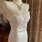 White Strapless Waist-Cinched Slim Mermaid Elegant Prom Dress, Graduation Gown, Wedding Dress gh7245