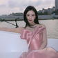 Rose Pink Stylish Strapless Fitted Waist Evening Dress, Fairy Gown, Romantic Gown gh7372
