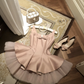 Rosa Süßes Niedliches Elegantes Kurzes Tüll Satin Schleife Dekoration Homecoming Kleid Abendkleid Geburtstagsparty Kleid Ballkleid Ballkleid gh4077