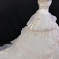 Off-White Strapless Long Elegant Romantic Gown With Voluminous Princess Skirt, Wedding Dress & Bridal Gown gh8230